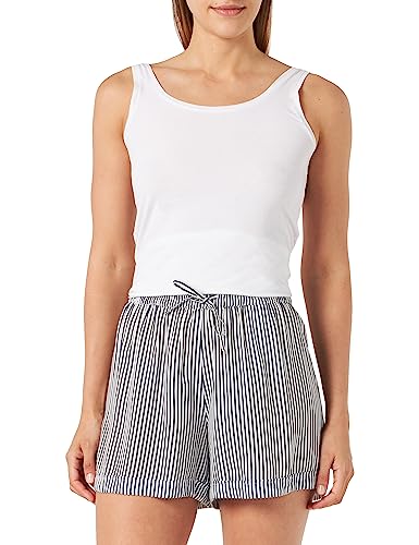 VERO MODA VMBUMPY WVN NOOS Shorts für Damen, Schneeweiße/Streifen, India Ink, M von VERO MODA