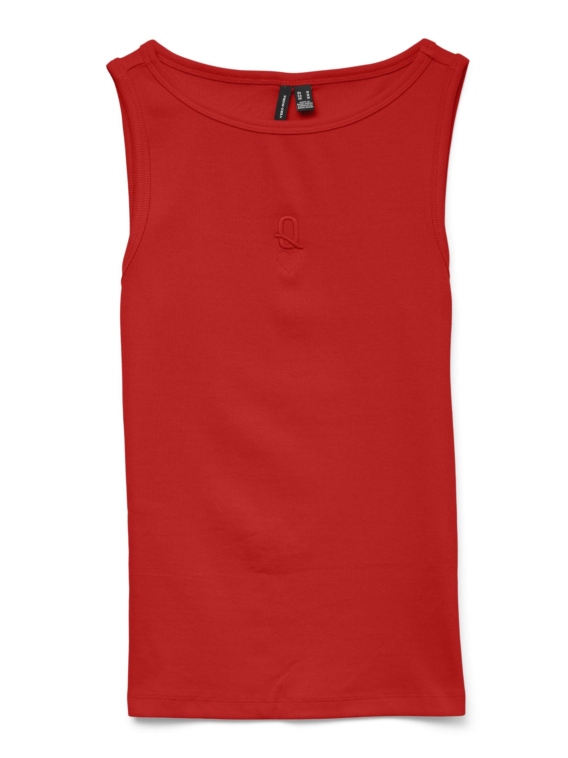 VERO MODA - VMCAISA SILLE TANK TOP BOX JRS SPE GA fiery red - Gr. - XL von VERO MODA