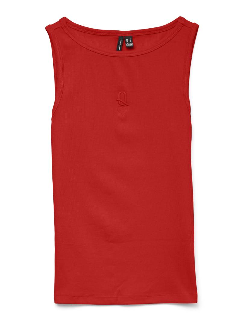 VERO MODA - VMCAISA SILLE TANK TOP BOX JRS SPE GA fiery red - Gr. - XL von VERO MODA