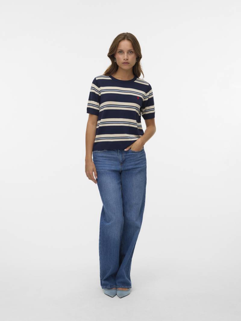 VERO MODA - VMCARMELIA SS O-NECK PULLOVER navy blazer - Gr. - M von VERO MODA