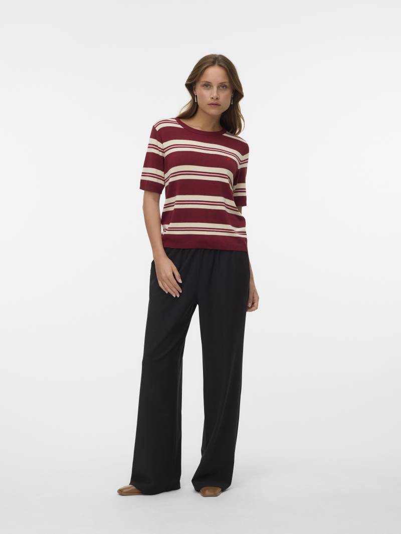 VERO MODA - VMCARMELIA SS O-NECK PULLOVER syrah - Gr. - XL von VERO MODA