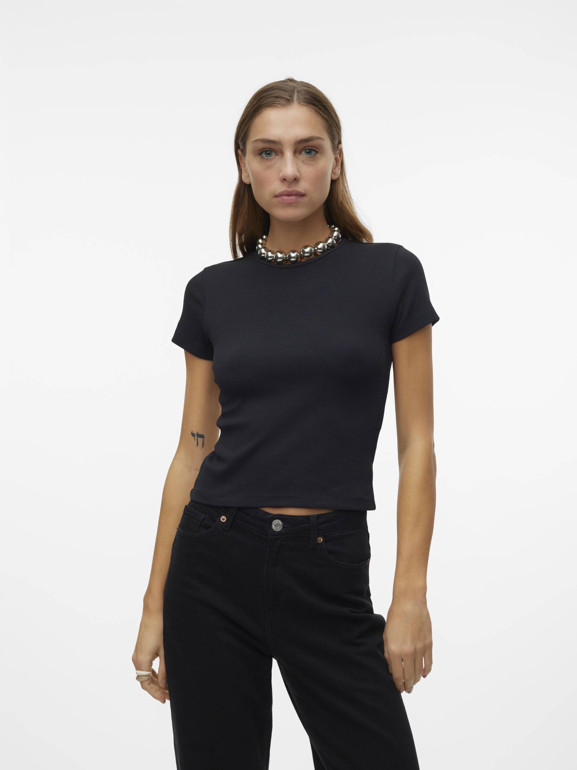 VERO MODA - VMCHLOE SS SHORT TOP JRS NOOS black - Gr. - M von VERO MODA