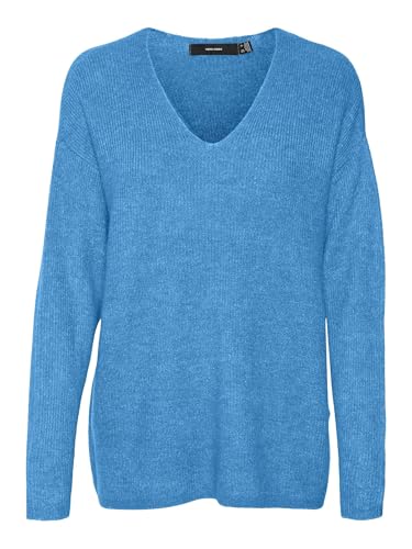 VERO MODA VMCREWLEFILE LS V-Neck Blouse NOOS von VERO MODA