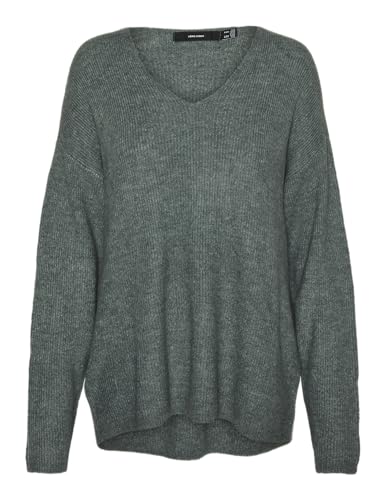 VERO MODA VMCREWLEFILE LS V-Neck Blouse NOOS von VERO MODA
