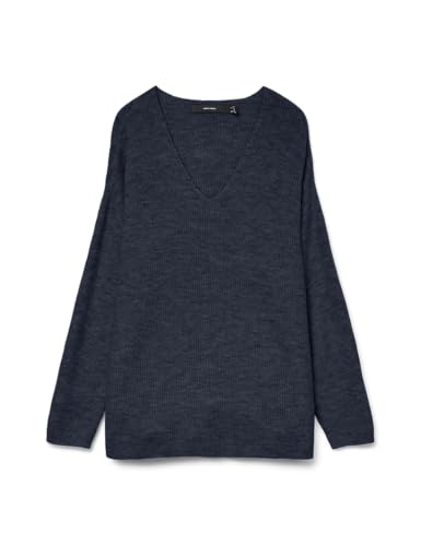 VERO MODA VMCREWLEFILE LS V-Neck Blouse NOOS von VERO MODA