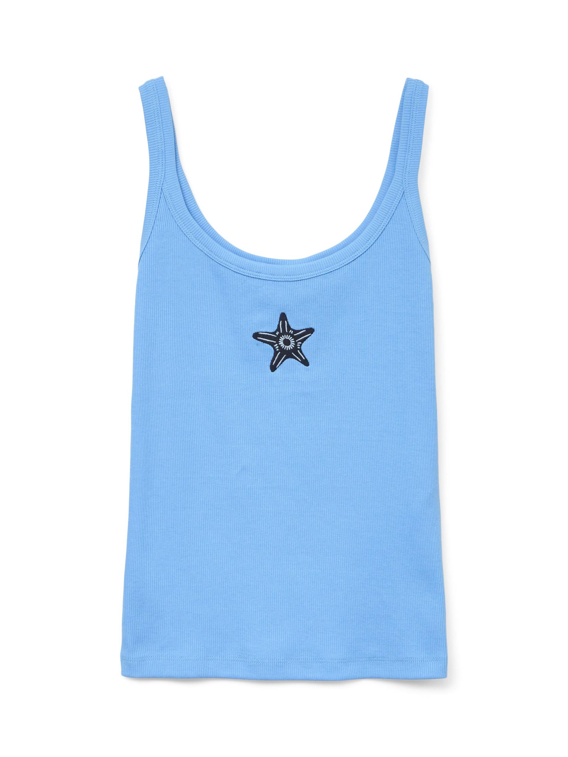 VERO MODA - VMDIANA SINGLET TOP BOX JRS azure blue - Gr. - S von VERO MODA