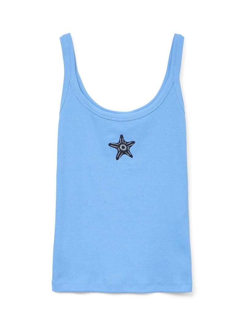 VERO MODA - VMDIANA SINGLET TOP BOX JRS azure blue - Gr. - S von VERO MODA