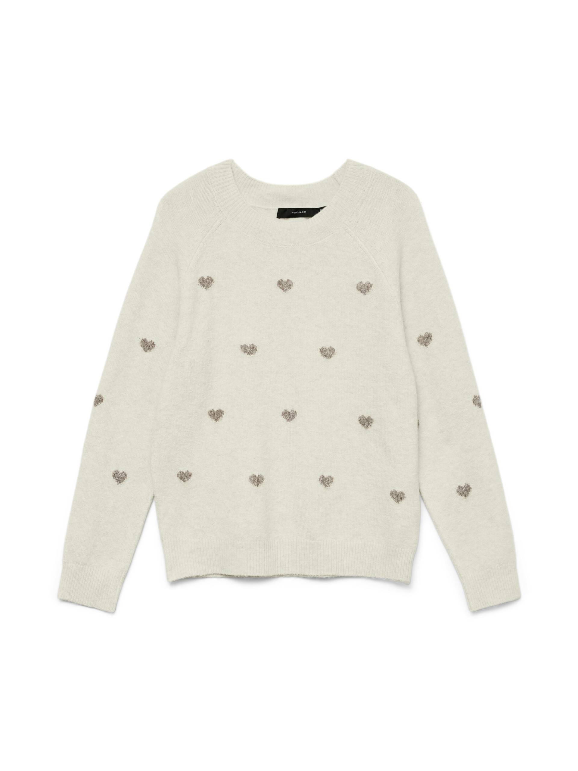 VERO MODA - VMDOFFY INTARSIA LS O-NCK PULLOV GA NOOS birch - Gr. - XS von VERO MODA