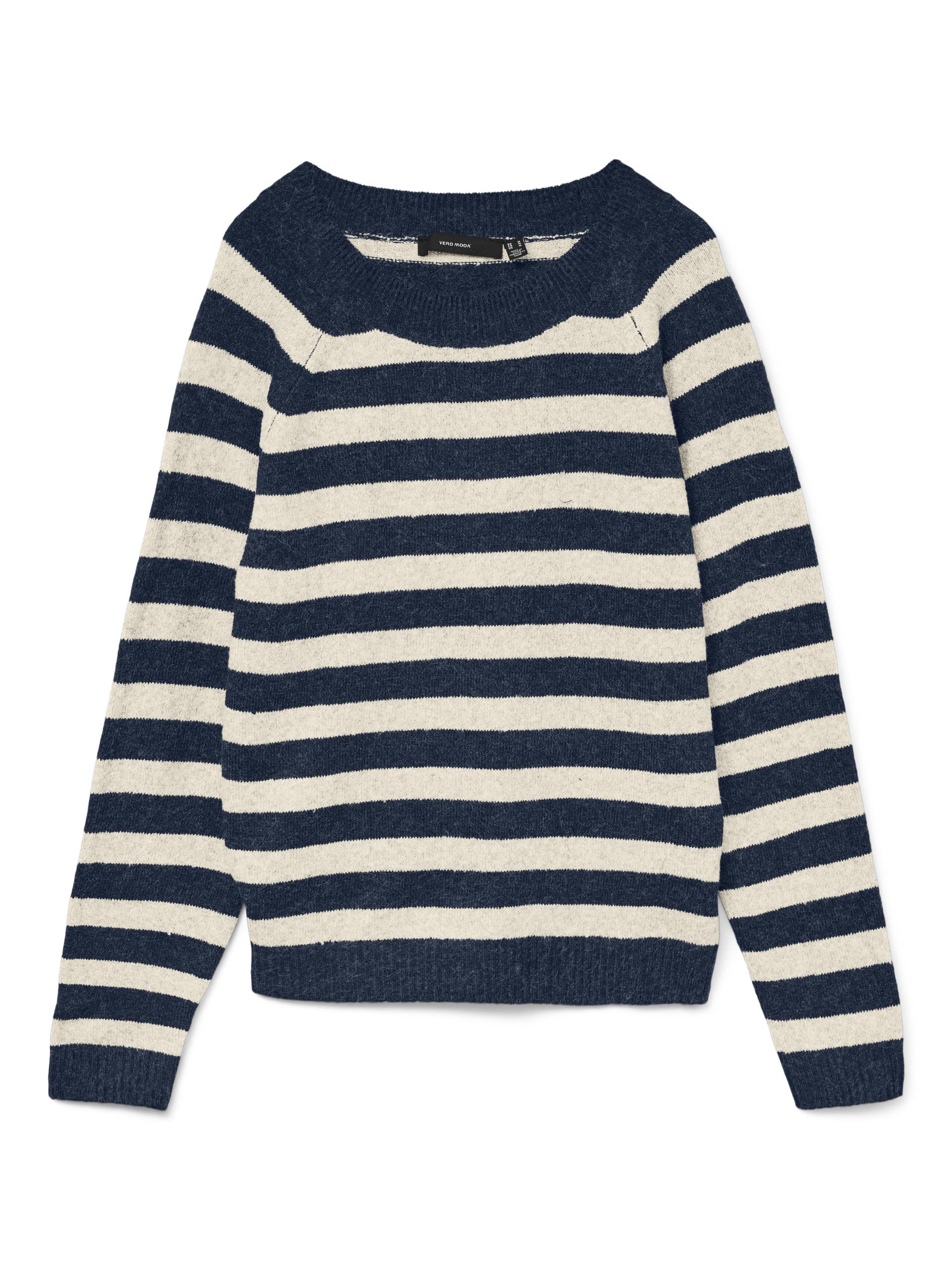 VERO MODA - VMDOFFY LS O-NECK BLOUSE GA NOOS navy blazer - Gr. - XS von VERO MODA