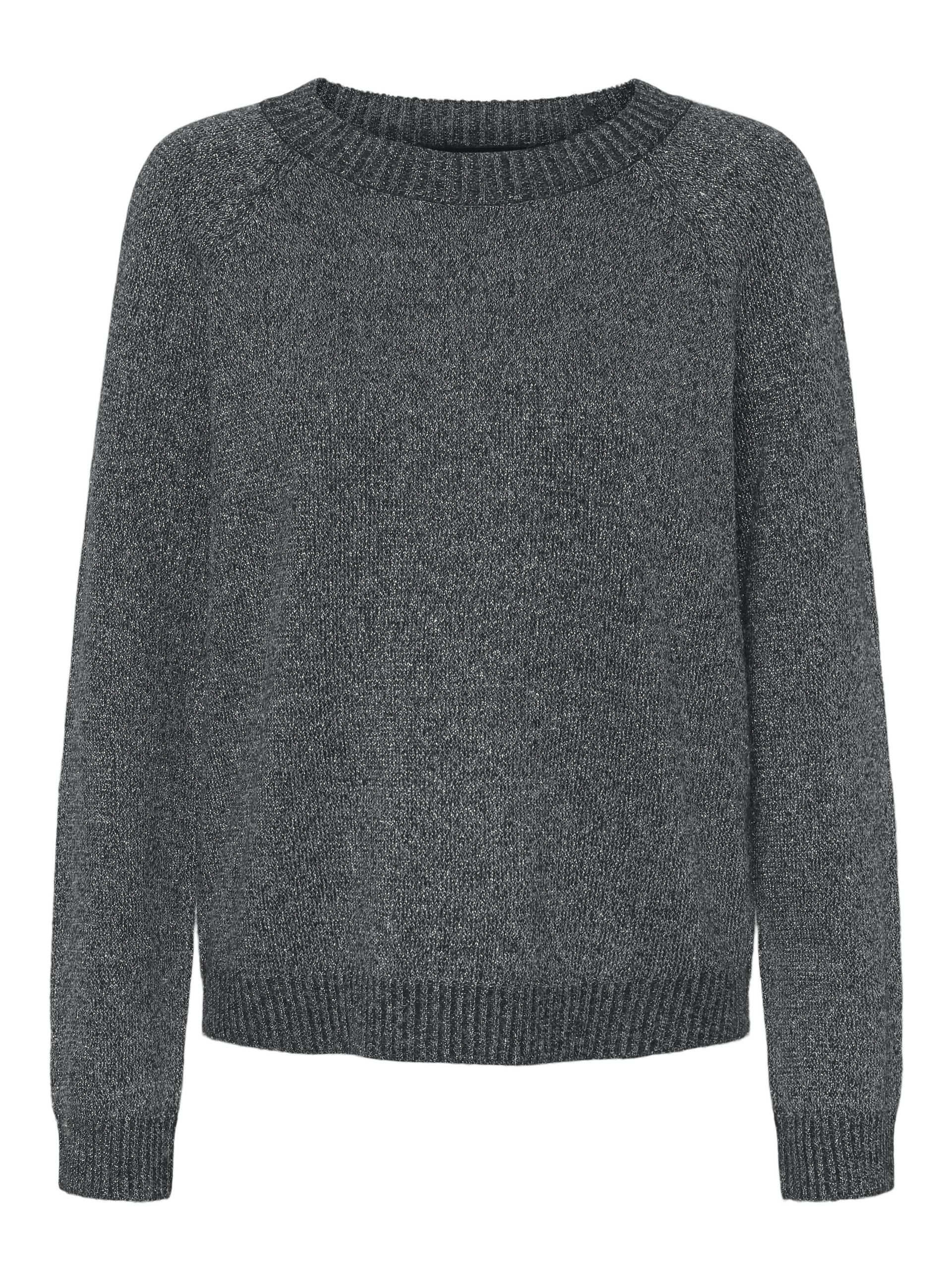 VERO MODA - VMDOFFYSHINE LS O-NECK BLOUSE REP NOOS asphalt - Gr. - L von VERO MODA