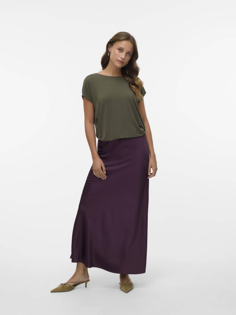 VERO MODA - VMAVA PLAIN SS TOP JRS NOOS grape leaf - Gr. - L von VERO MODA