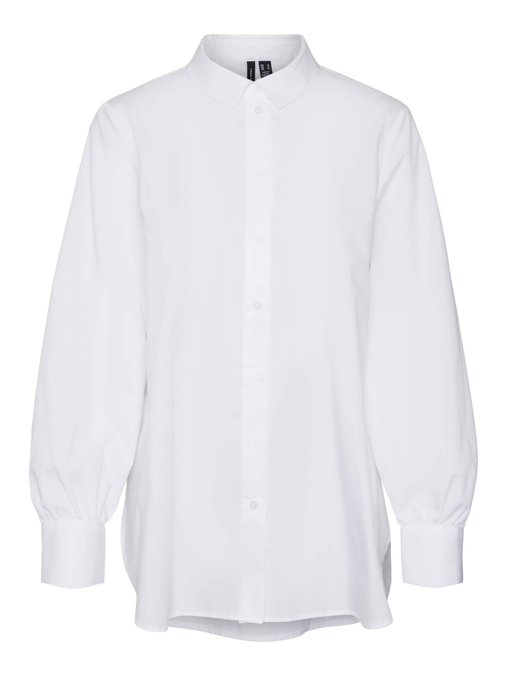 VERO MODA - VMELLA L/S BASIC SHIRT NOOS bright white - Gr. - L von VERO MODA