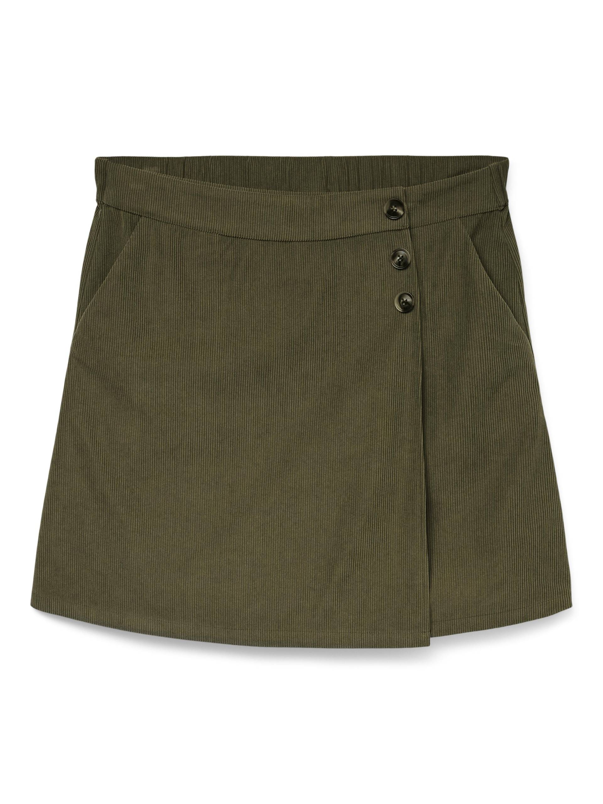 VERO MODA - VMELLY HW SHORT WRAP SKIRT WVN GA grape leaf - Gr. - XL von VERO MODA