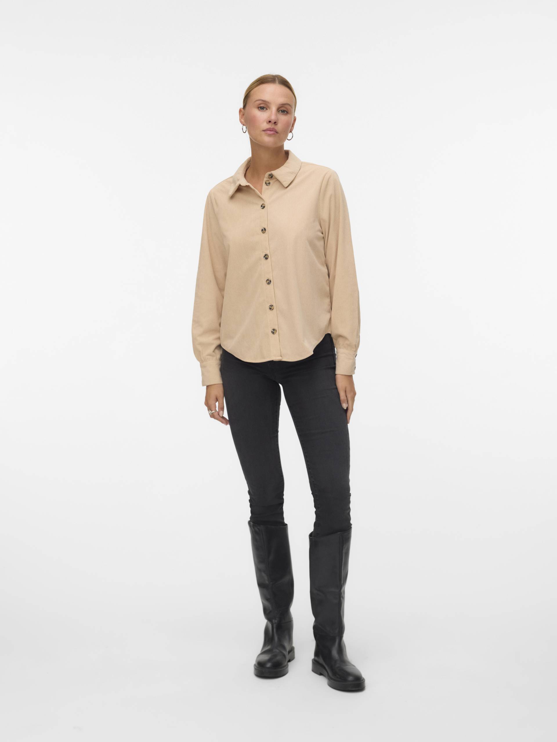 VERO MODA - VMELLY L/S SHIRT WVN GA - Gr. - L von VERO MODA