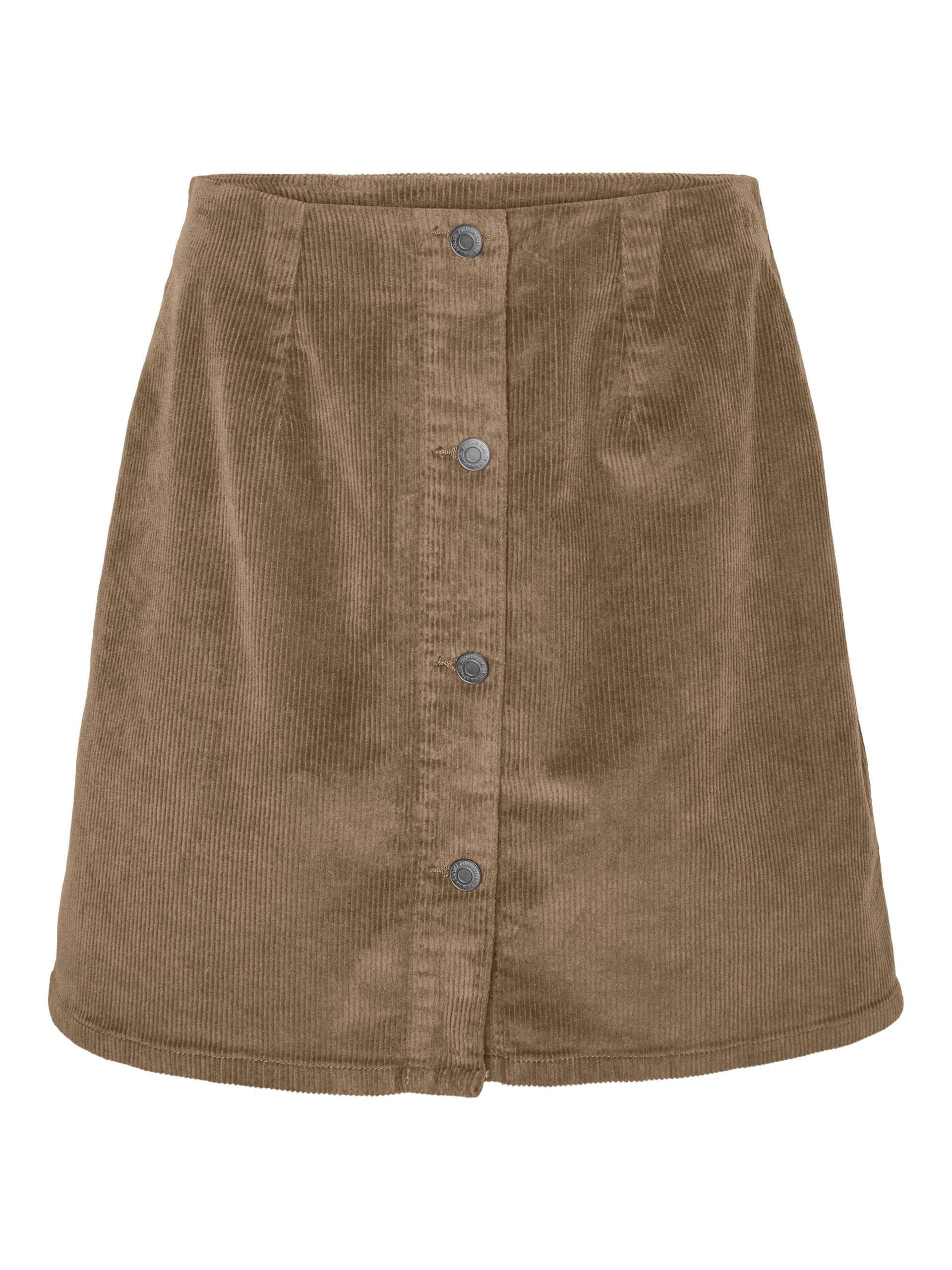 VERO MODA - VMETTA HR SHORT CORD SKATER SKIRT NOOS silver mink - Gr. - L von VERO MODA