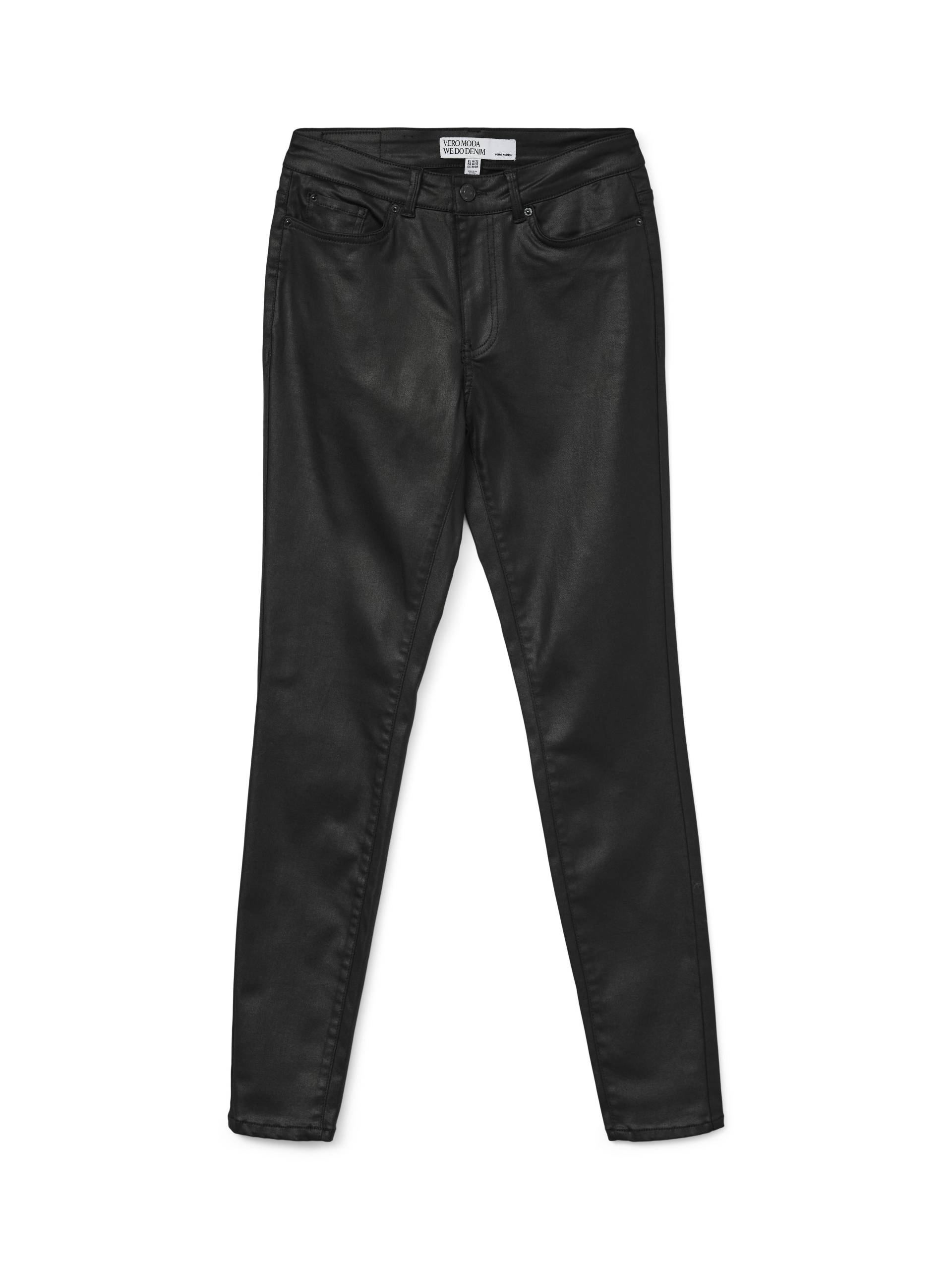 VERO MODA - VMFLASH MR SKINNY COATED PANTS NOOS black von VERO MODA