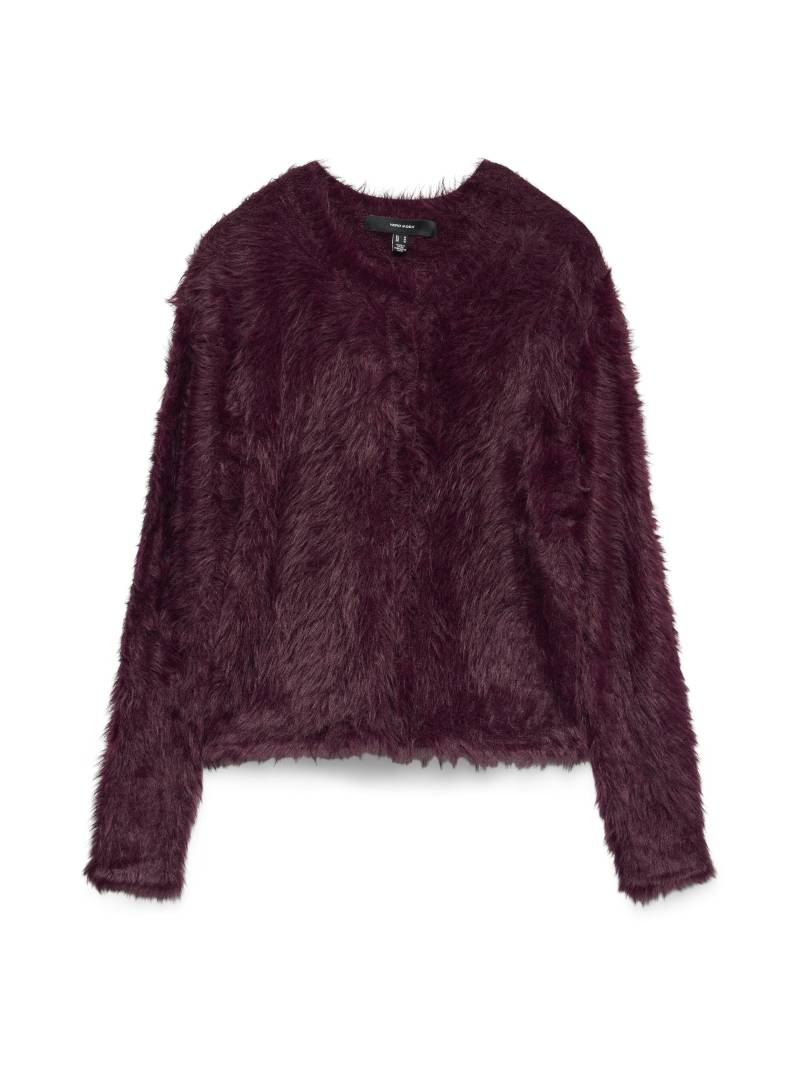 VERO MODA - VMFLUFFY LS O-NECK CARDIGAN winetasting - Gr. - XS von VERO MODA
