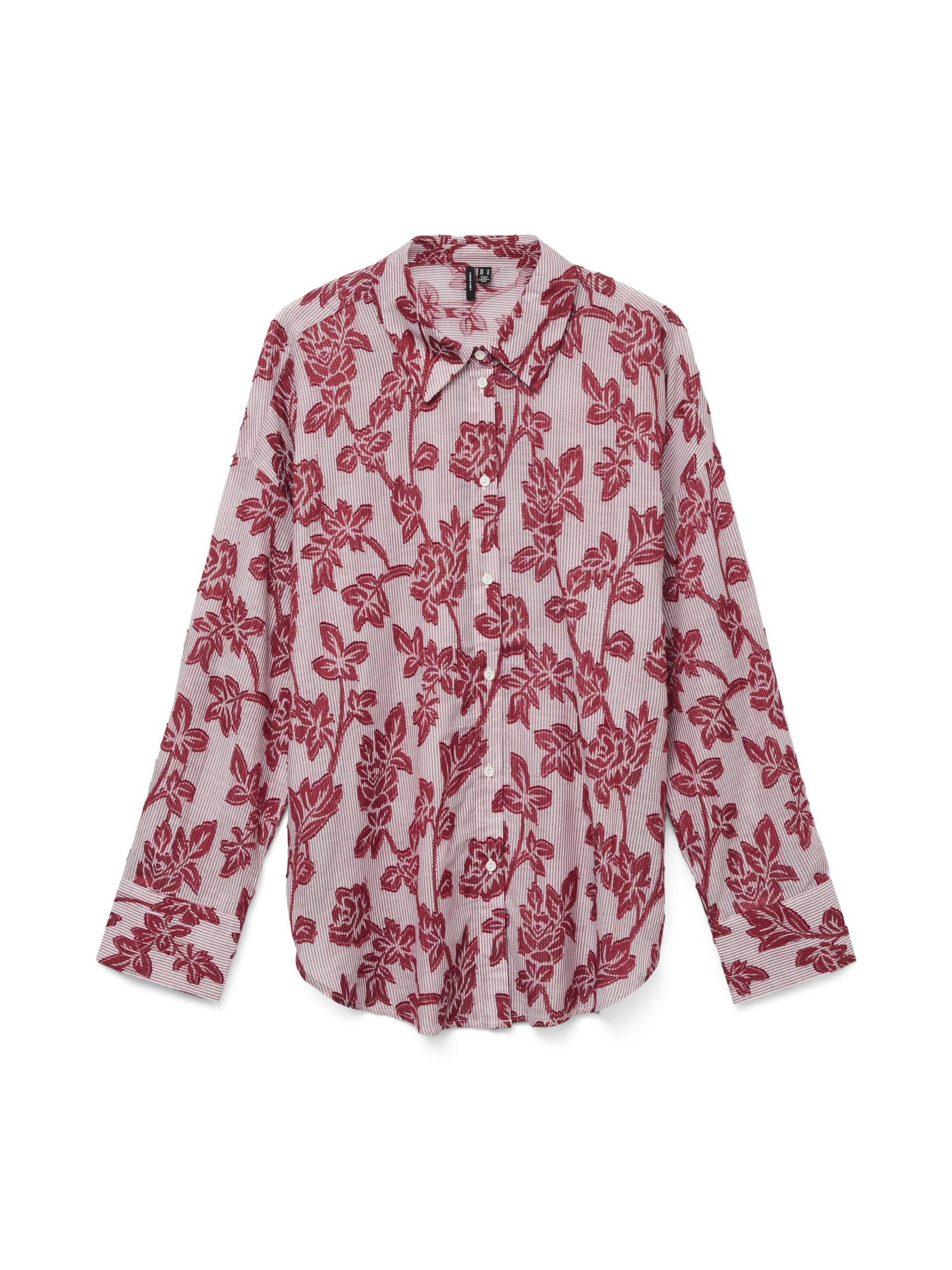 VERO MODA - VMFRANKIE LS SHIRT WVN karanda red - Gr. - S von VERO MODA