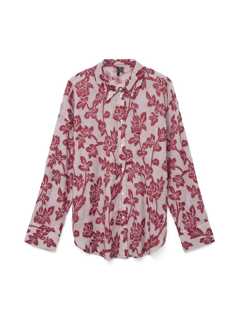 VERO MODA - VMFRANKIE LS SHIRT WVN karanda red - Gr. - S von VERO MODA