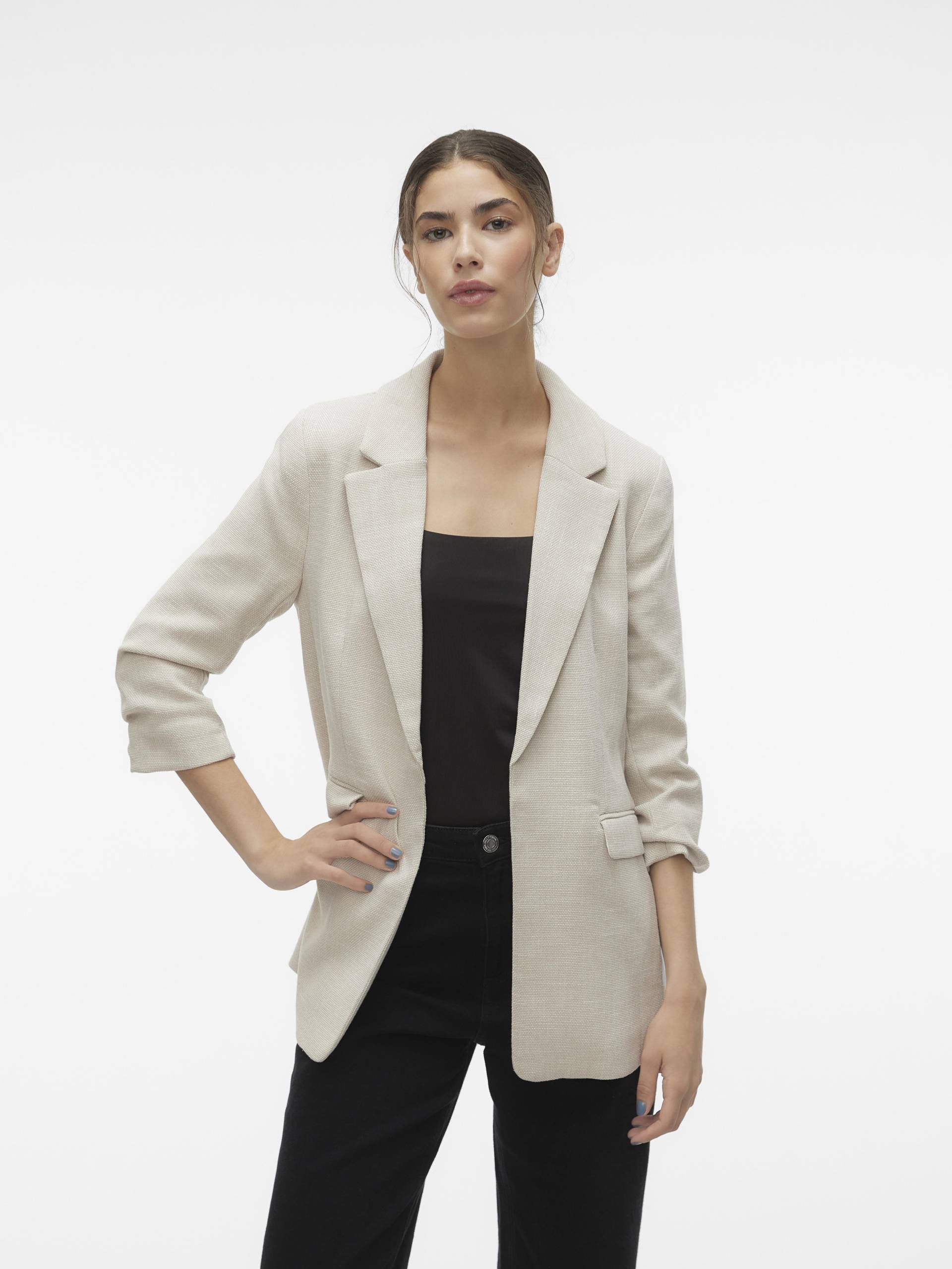 VERO MODA - VMFRIDA 3/4 REGULAR BLAZER NOOS oatmeal - Gr. - 38 von VERO MODA