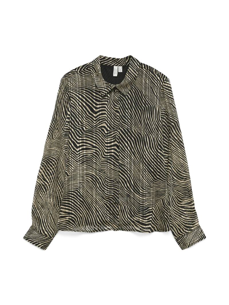 VERO MODA - VMGEBRA GEDNA LS SHIRT WVN BTQ GA black - Gr. - S von VERO MODA