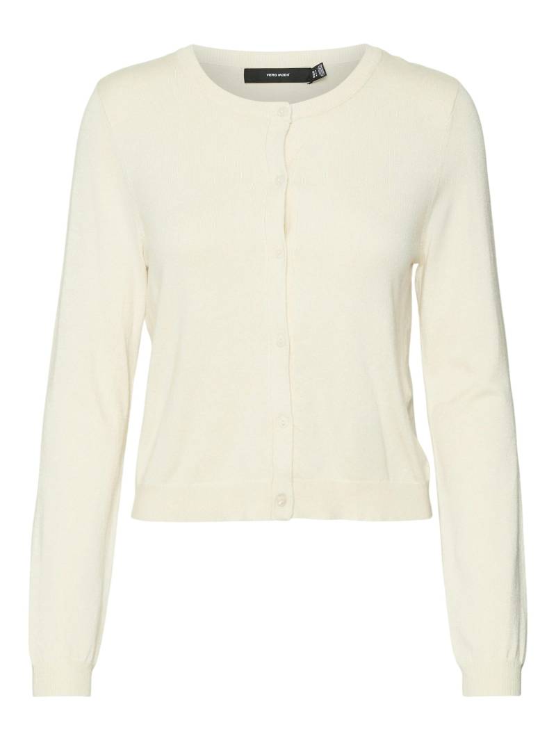 VERO MODA - VMGLORY LS O-NECK SHORT CARDIGAN GA birch - Gr. - L von VERO MODA