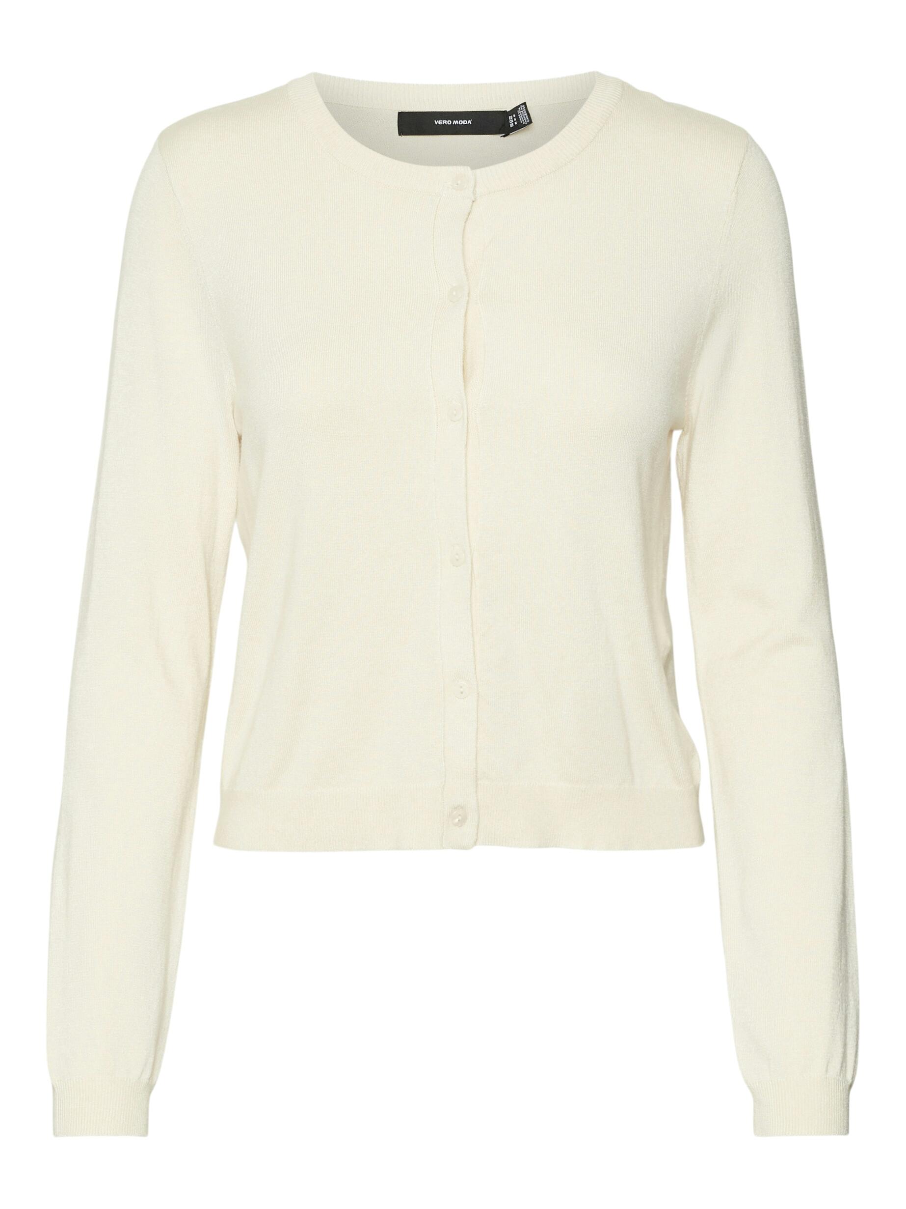VERO MODA - VMGLORY LS O-NECK SHORT CARDIGAN GA birch - Gr. - XL von VERO MODA