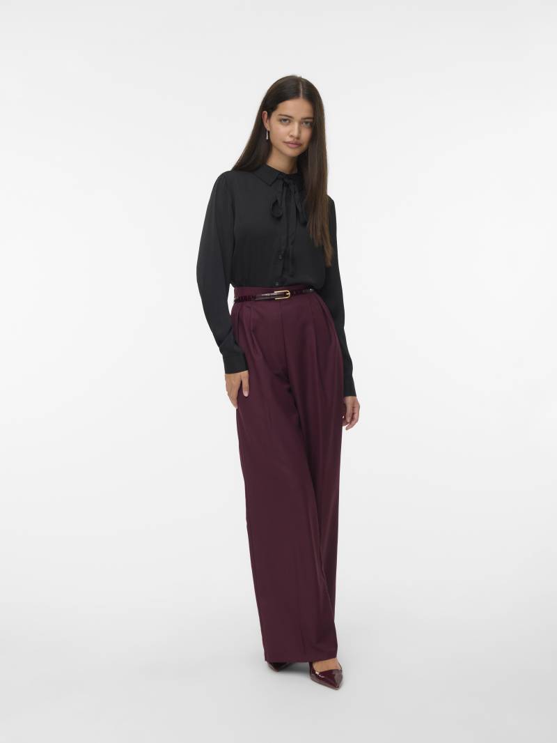 VERO MODA - VMGRETCHEN LS SHIRT WVN BTQ GA black - Gr. - L von VERO MODA