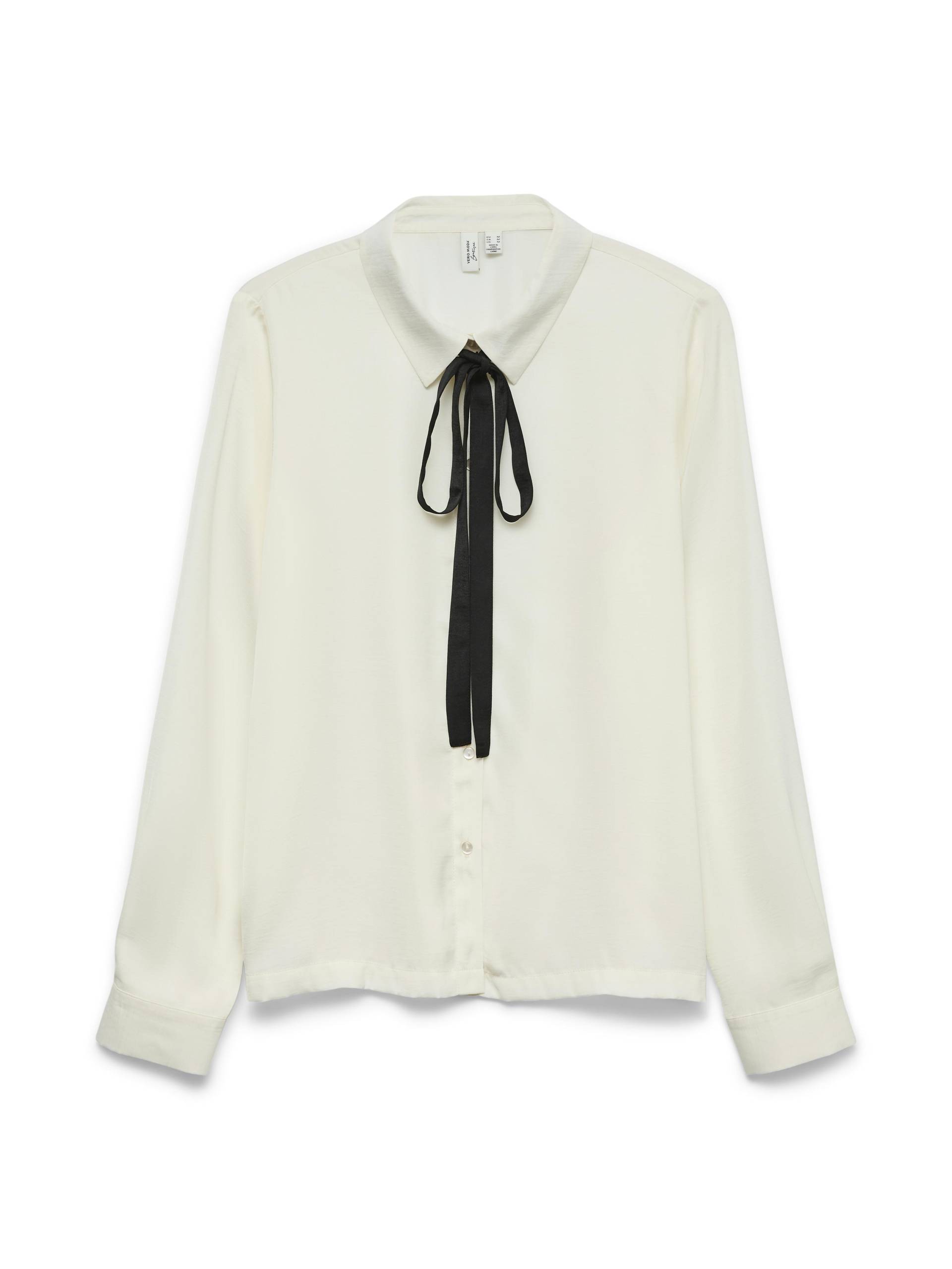 VERO MODA - VMGRETCHEN LS SHIRT WVN BTQ GA cloud dancer - Gr. - L von VERO MODA