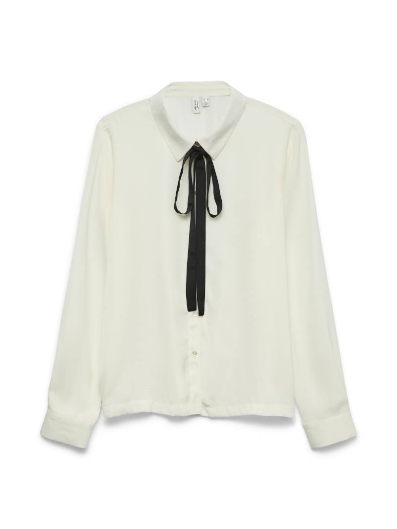 VERO MODA - VMGRETCHEN LS SHIRT WVN BTQ GA cloud dancer - Gr. - L von VERO MODA