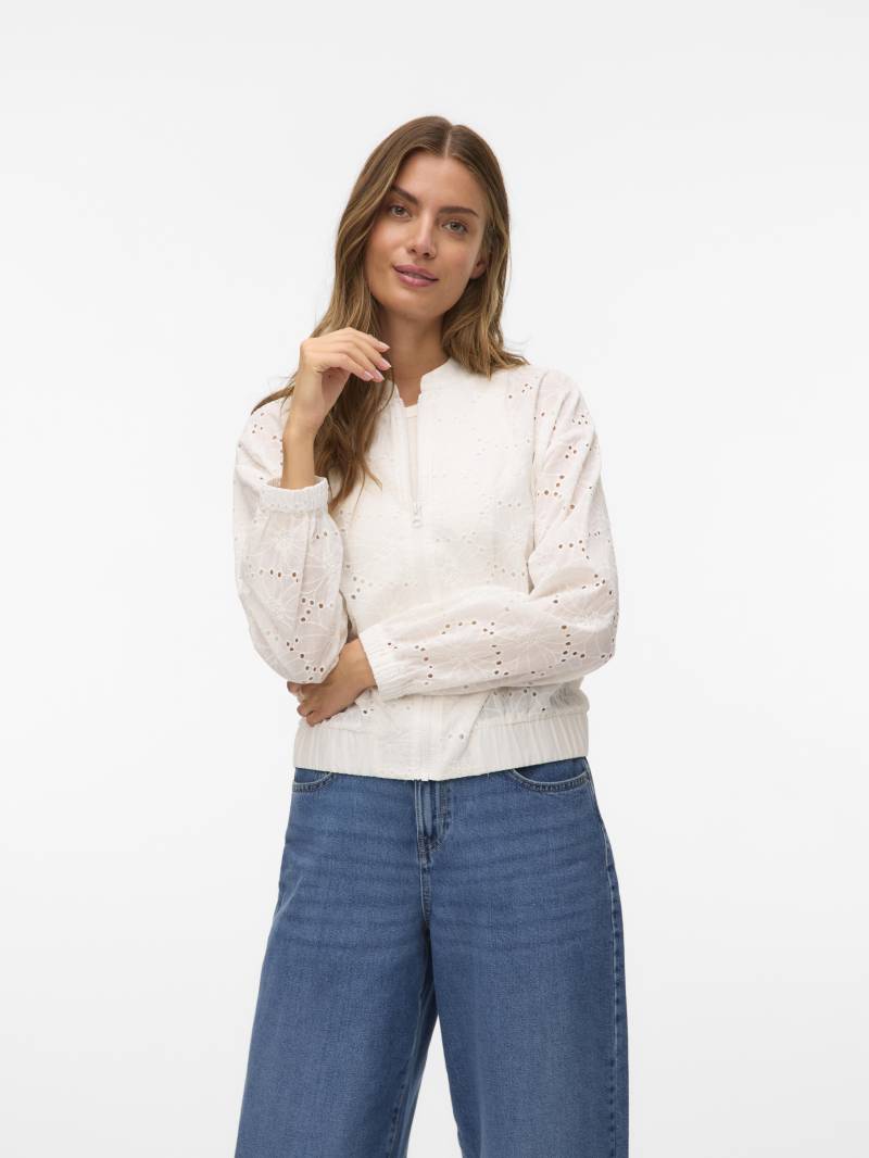 VERO MODA - VMHAY NEW BOMBER JACKET WVN snow white - Gr. - M von VERO MODA