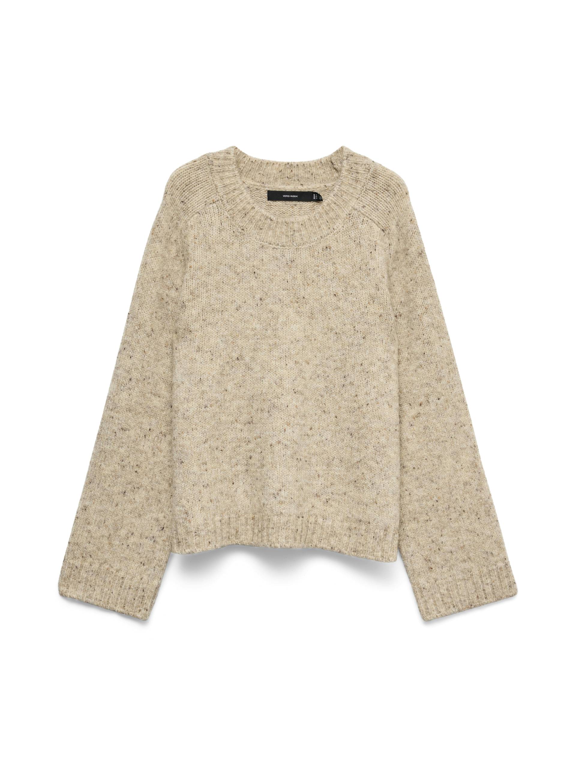 VERO MODA - VMINGRID LS O-NECK PULLOVER NOOS silver mink - Gr. - L von VERO MODA