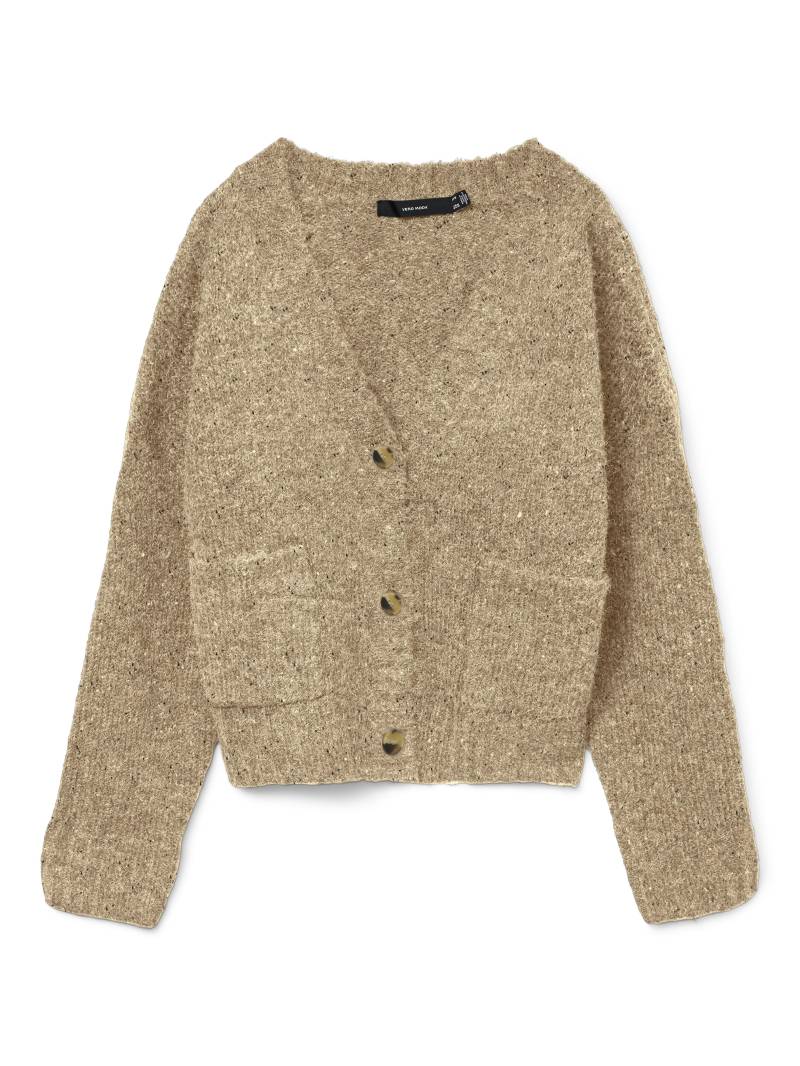VERO MODA - VMINGRID LS V-NECK CARDIGAN BOO silver mink - Gr. - XL von VERO MODA