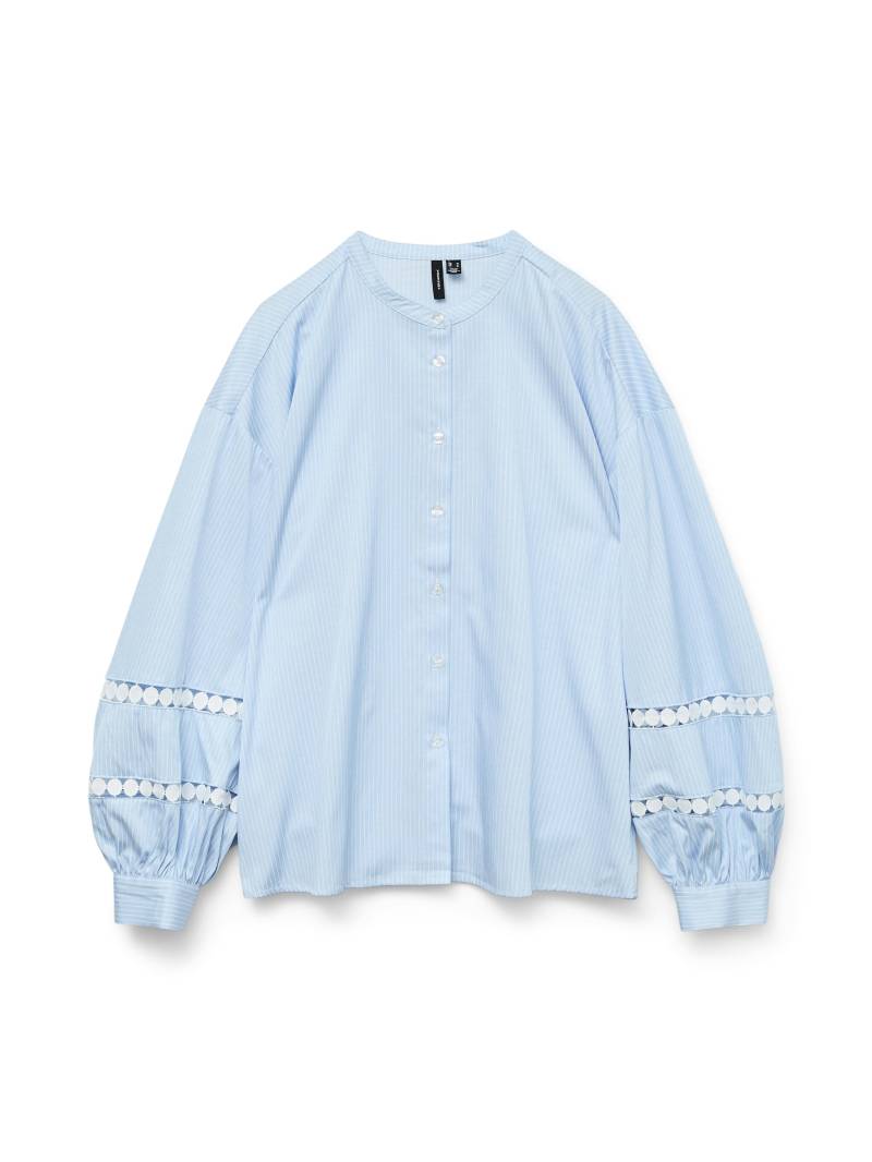 VERO MODA - VMJANNI TAPE LS SHIRT WVN cashmere blue - Gr. - XS von VERO MODA