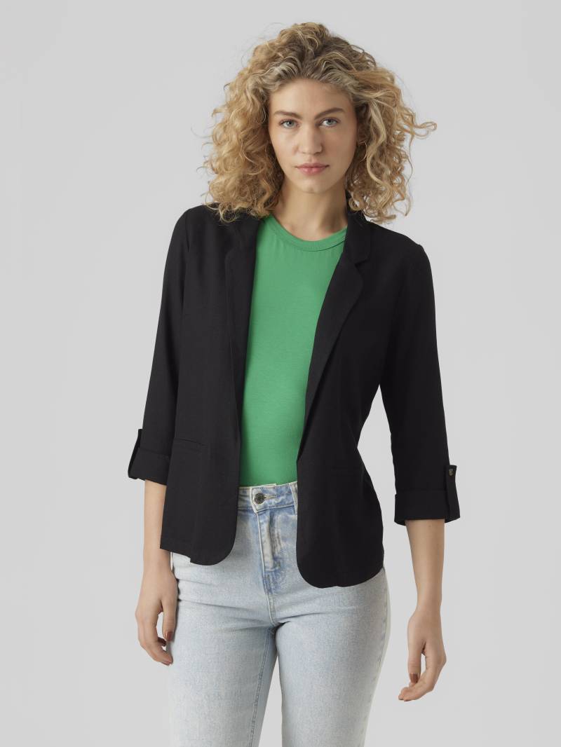 VERO MODA - VMJESMILO 3/4 LOOSE BLAZER WVN NOOS black - Gr. - S von VERO MODA