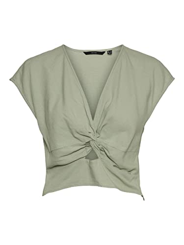 VERO MODA VMJESMILO C/S Crop TOP WVN GA - L von VERO MODA