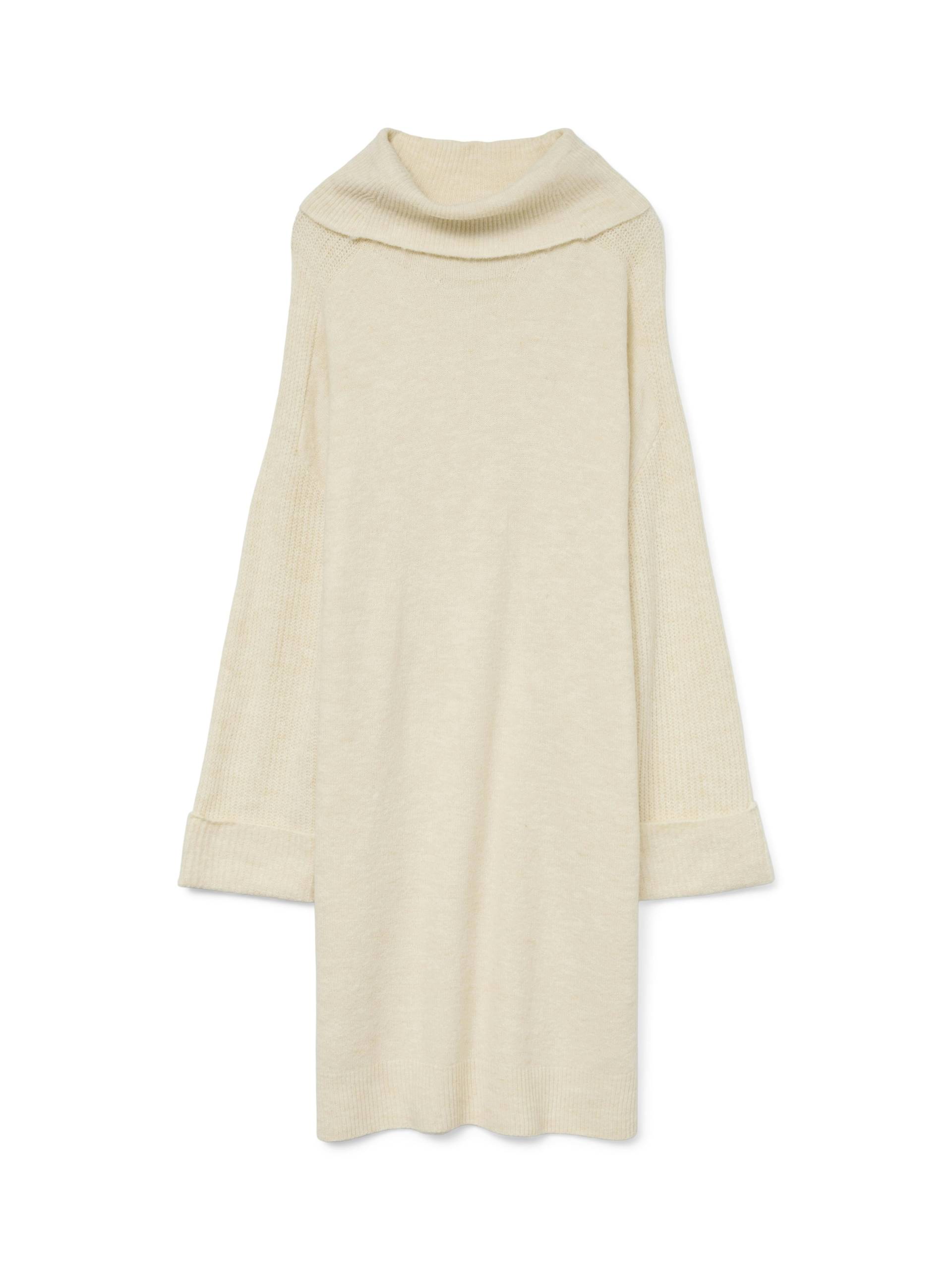 VERO MODA - VMJUPITER LS COWLNECK SHORT DRESS BF birch - Gr. - M von VERO MODA