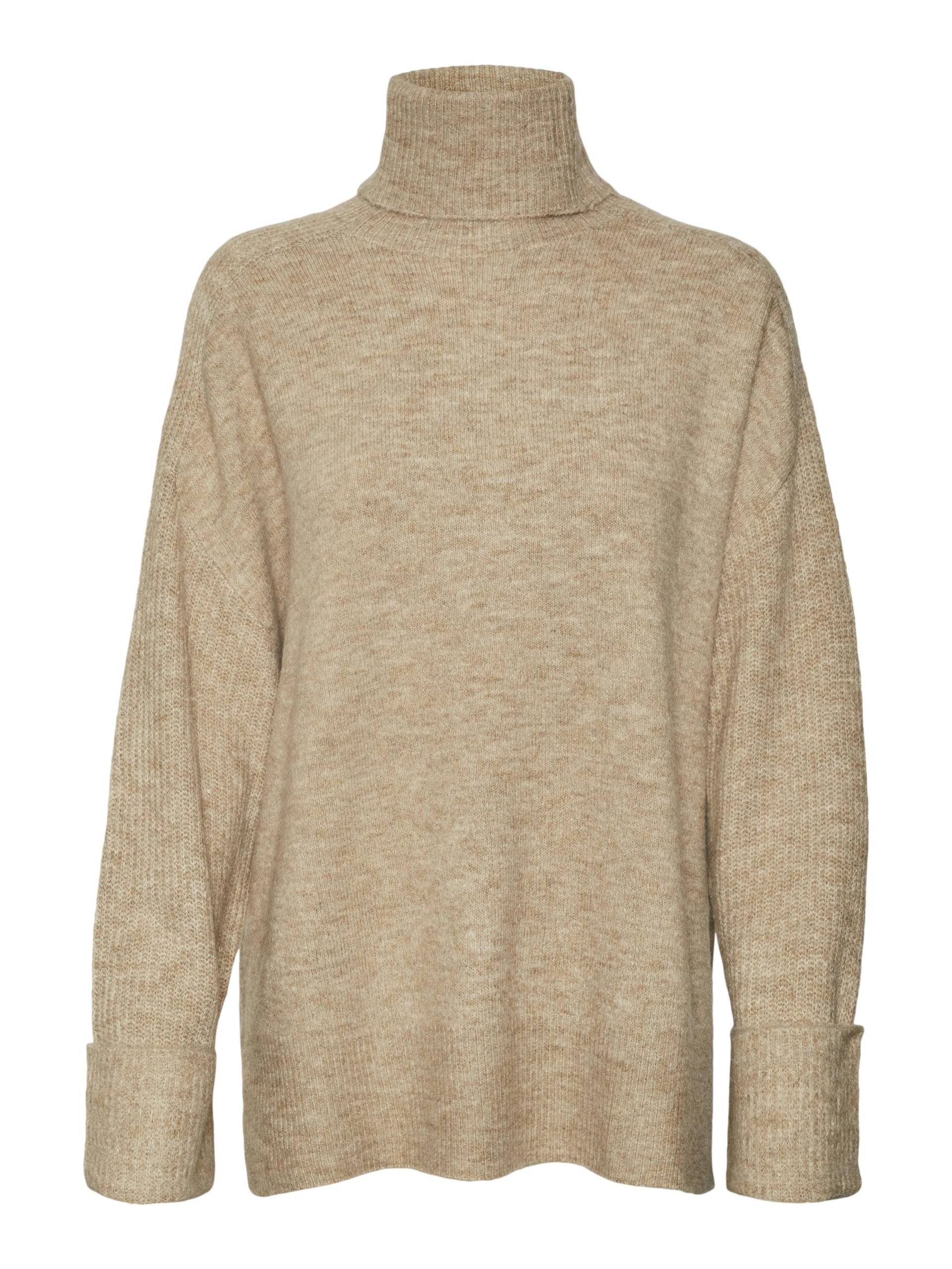 VERO MODA - VMJUPITER LS HIGHNECK PULLOVER BF silver mink - Gr. - S von VERO MODA