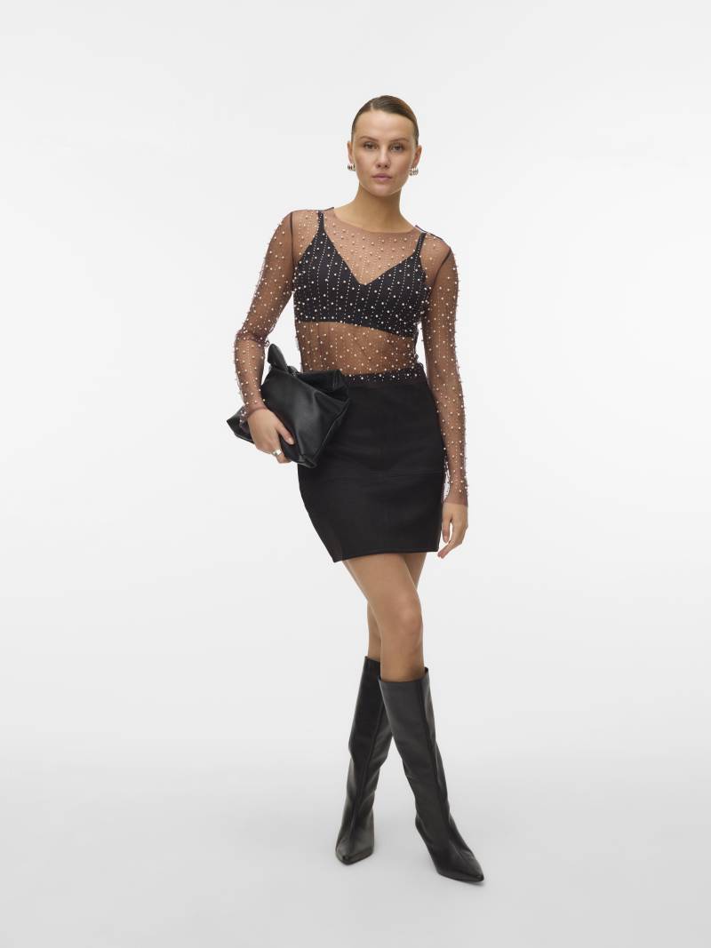 VERO MODA - VMKRETA HW SHORT SKIRT JRS GA black - Gr. - XS von VERO MODA