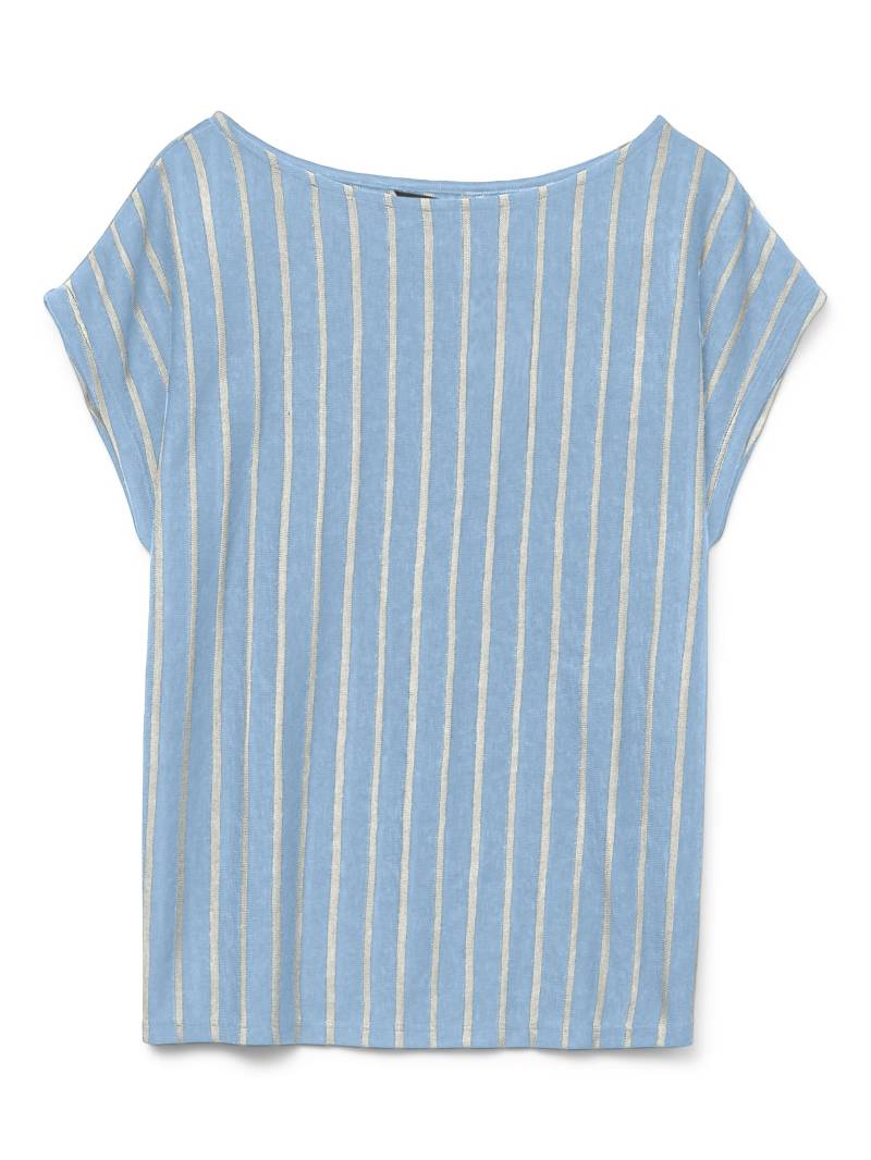 VERO MODA - VMLANA SS BOAT NECK TOP JRS GA airy blue - Gr. - M von VERO MODA