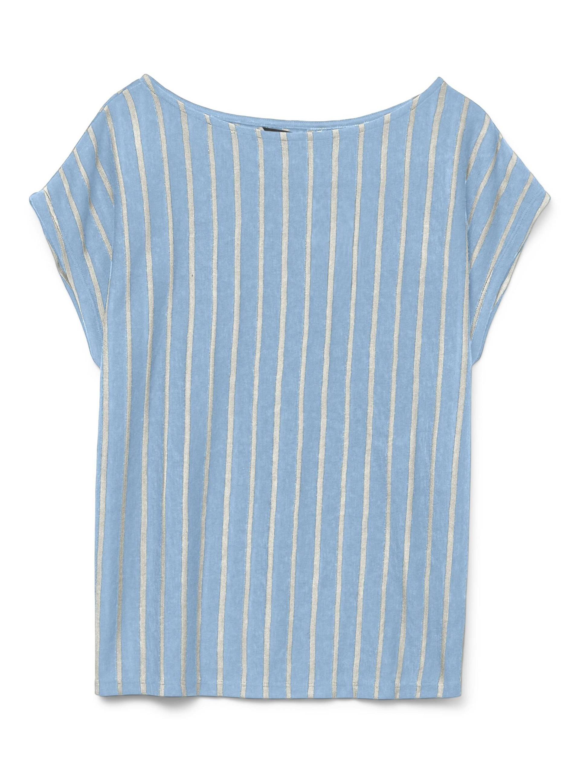 VERO MODA - VMLANA SS BOAT NECK TOP JRS GA airy blue - Gr. - S von VERO MODA