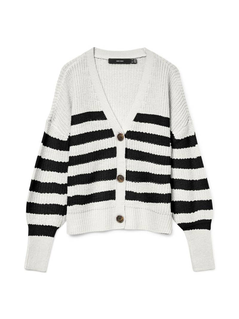 VERO MODA - VMLEA LS V-NECK CUFF CARDIGAN NOOS cloud dancer - Gr. - L von VERO MODA