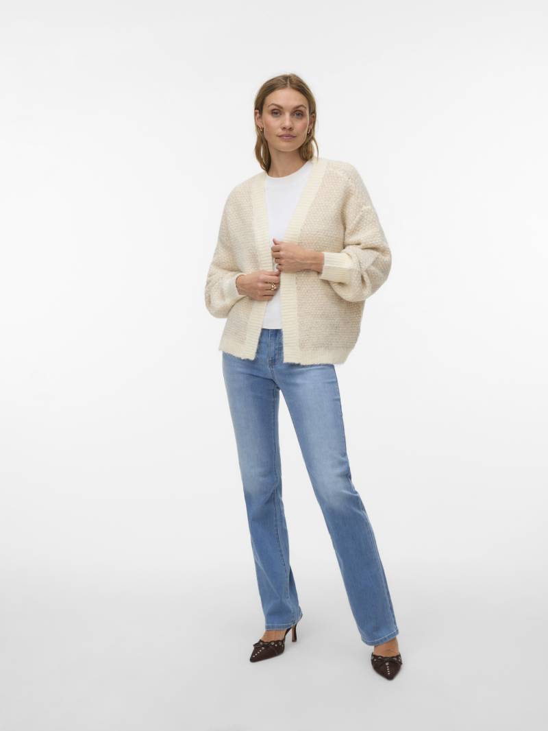 VERO MODA - VMLOVELY LS OPEN CARDIGAN birch - Gr. - XL von VERO MODA