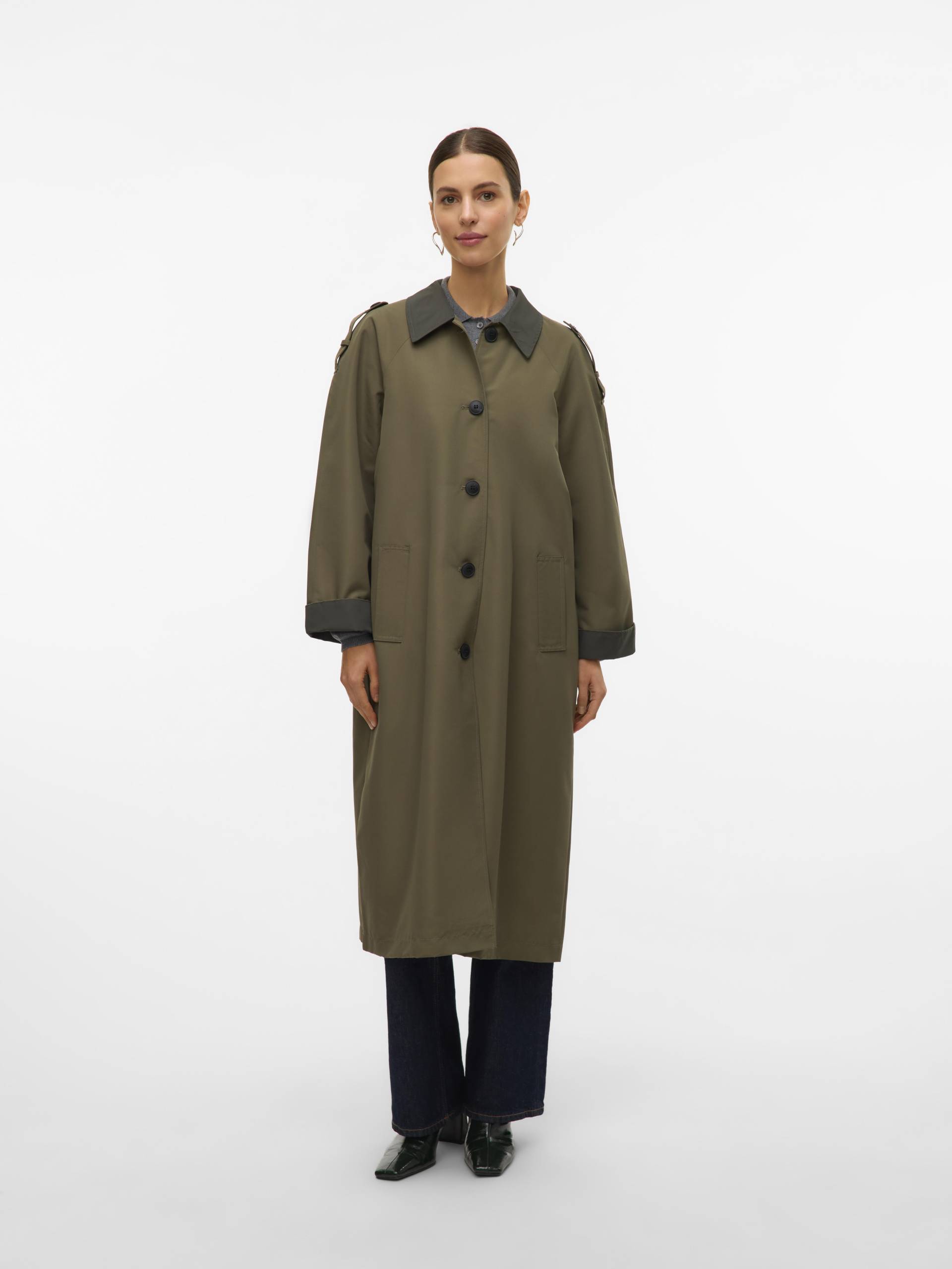 VERO MODA - VMLUCIAMARIA LONG COAT BOO grape leaf - Gr. - L von VERO MODA