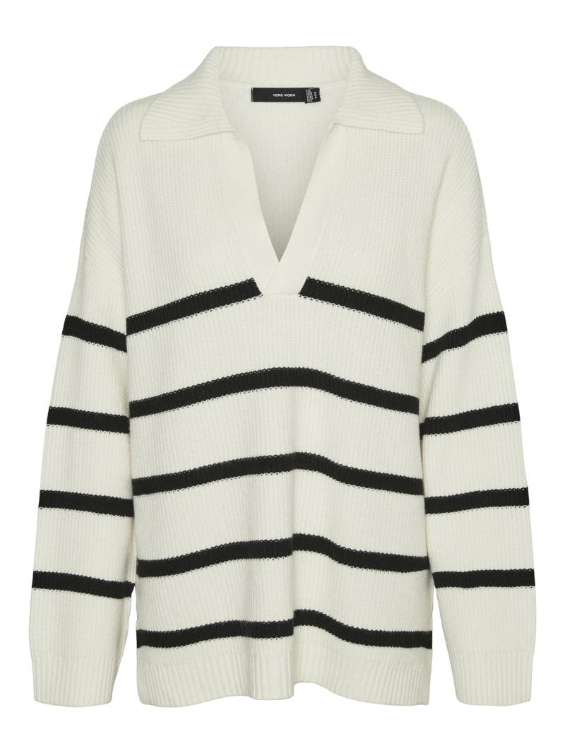 VERO MODA - VMLUNA LS V-NECK LONG PULLOVER GA BOO birch - Gr. - L von VERO MODA