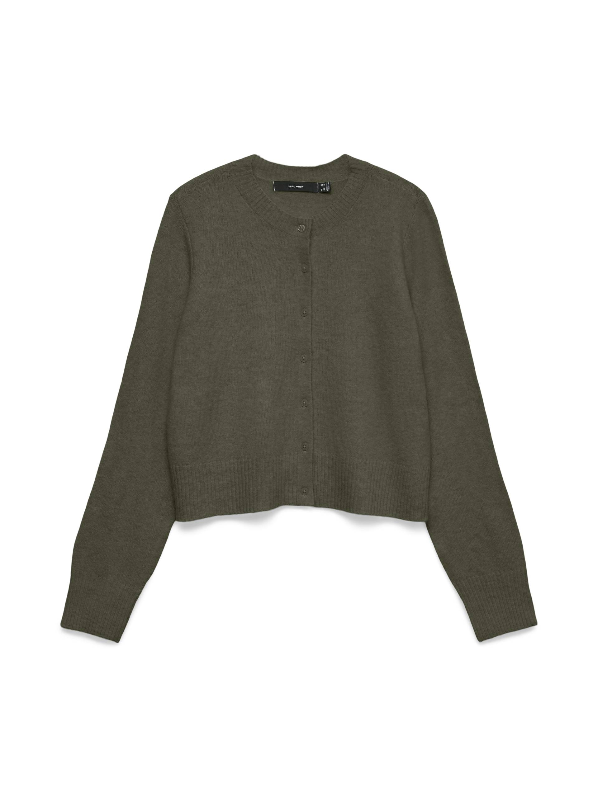 VERO MODA - VMMACY LS O-NECK CARDIGAN grape leaf - Gr. - XL von VERO MODA