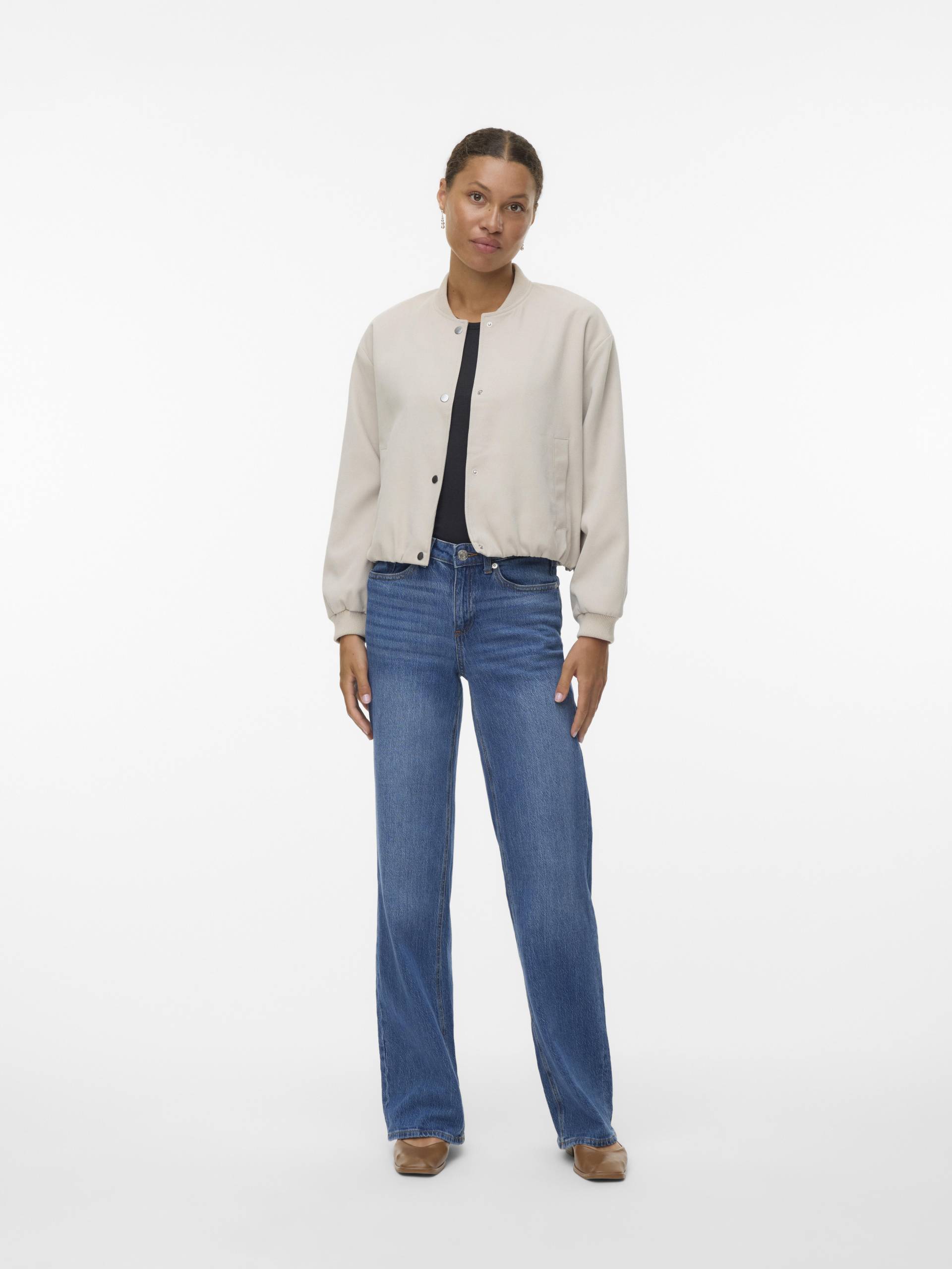 VERO MODA - VMMAPLE LS BOMBER JACKET silver lining - Gr. - 42 von VERO MODA