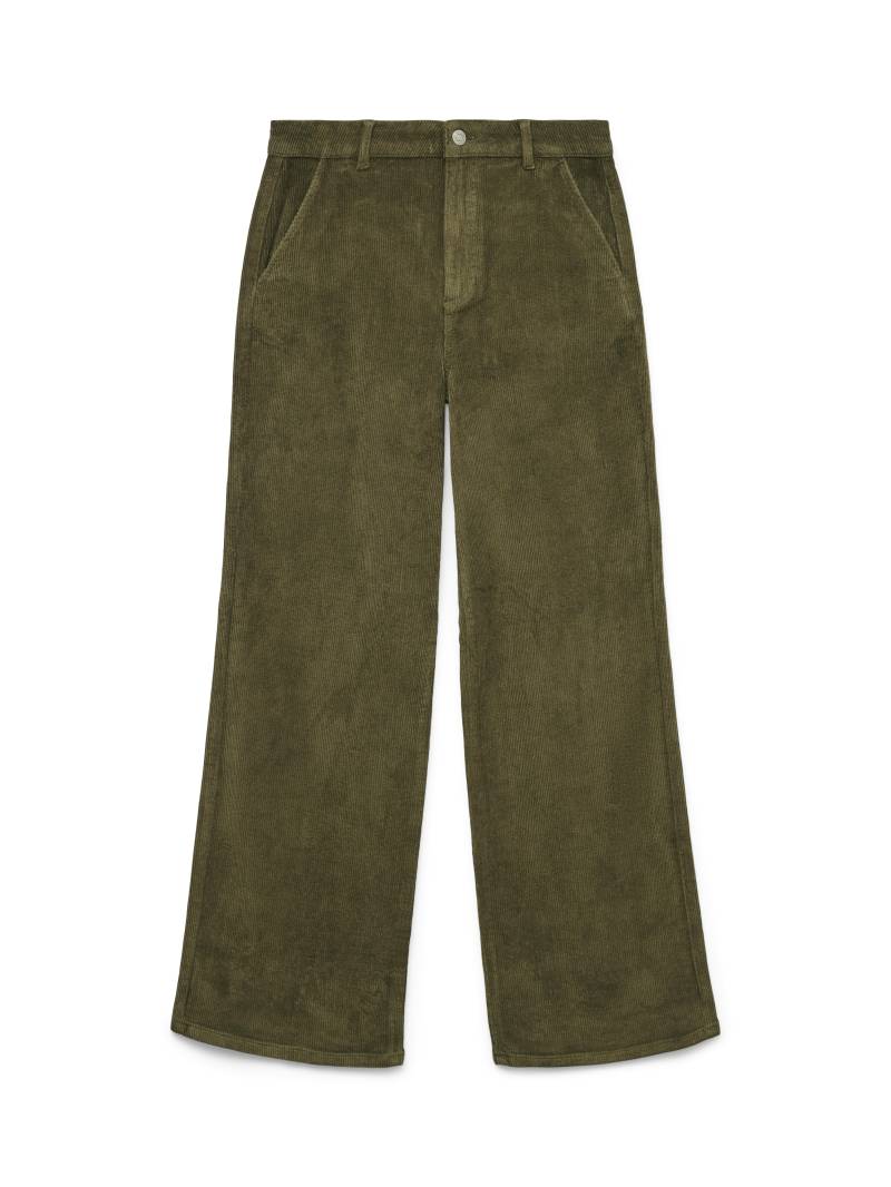 VERO MODA - VMMARGOT HR WIDE CORDUROY PANTS grape leaf - Gr. - 26/32 von VERO MODA
