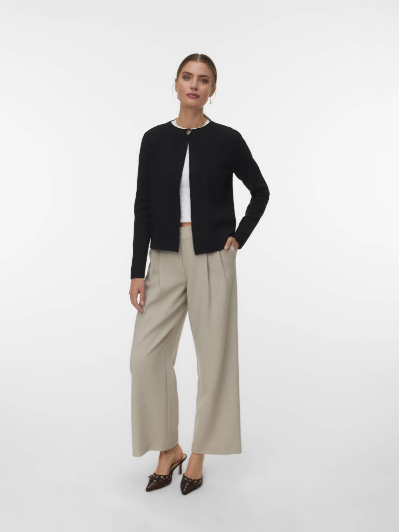 VERO MODA - VMMARINA LS O-NECK CARDIGAN BOO black - Gr. - M von VERO MODA