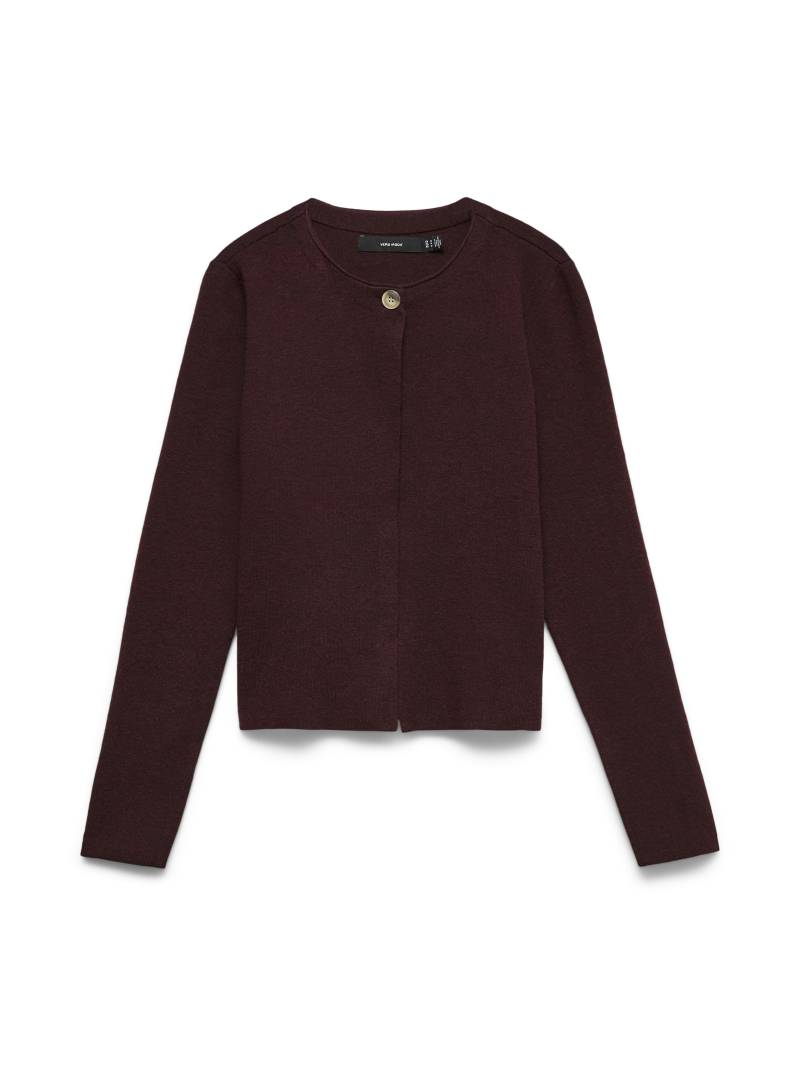 VERO MODA - VMMARINA LS O-NECK CARDIGAN BOO winetasting - Gr. - M von VERO MODA